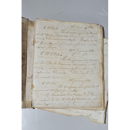 447 - A MILITARY JOURNAL FROM 1813 from an officer in The Royal Artillery with descriptions of actions and... 