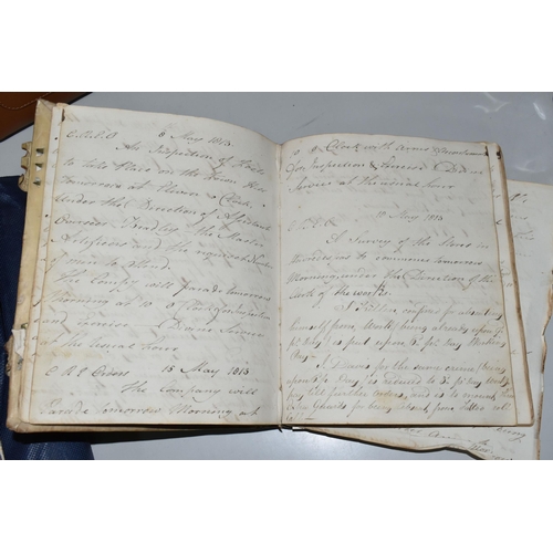 447 - A MILITARY JOURNAL FROM 1813 from an officer in The Royal Artillery with descriptions of actions and... 