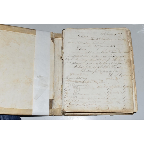 447 - A MILITARY JOURNAL FROM 1813 from an officer in The Royal Artillery with descriptions of actions and... 