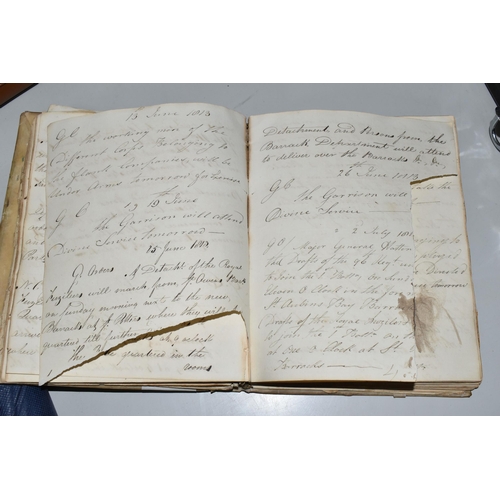 447 - A MILITARY JOURNAL FROM 1813 from an officer in The Royal Artillery with descriptions of actions and... 