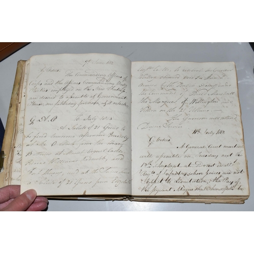 447 - A MILITARY JOURNAL FROM 1813 from an officer in The Royal Artillery with descriptions of actions and... 