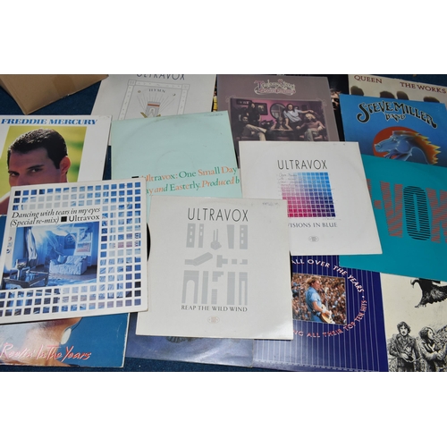 449 - A BOX OF RECORDS, seventeen LPs and 12in singles to include Queen: Live Magic EMC 3519, Queen II (Vi... 