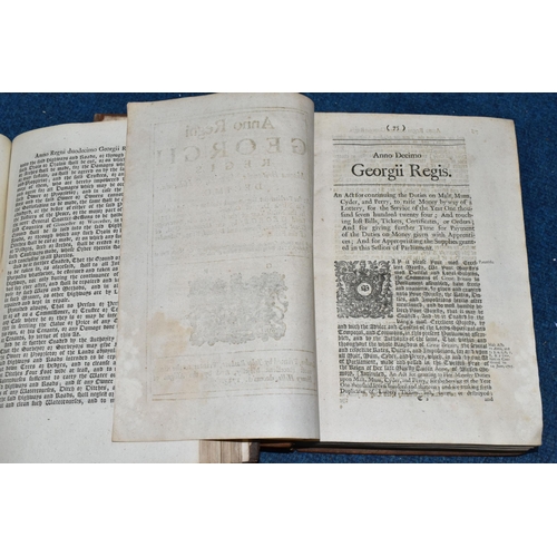 462 - TWO BOOKS On Acts Of Parliament from the Reign of King George II dating from 1723-1726 (2)