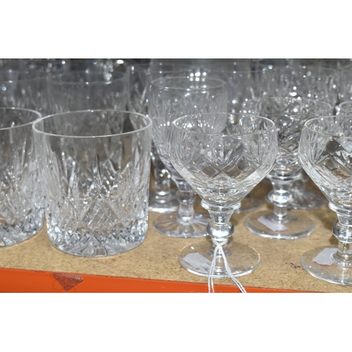 507 - A SELECTION OF CUT GLASS WARES ETC, to include boxed drinking glasses by Royal Doulton / Webb Corbet... 