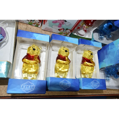 508 - FORTY-SIX BOXED DISNEY CARTOON CHARACTERS, to include Winnie the Pooh, Dumbo and Stich hanging  Chri... 