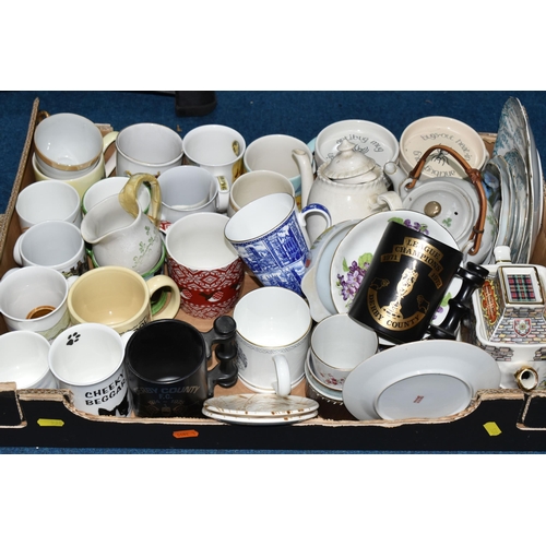 530 - SIX BOXES OF DINNERWARE AND CERAMICS, to include two Derby County F.C mugs, 1971-1972 League Champio... 