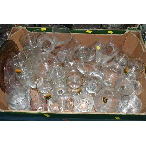 531 - SIX BOXES OF GLASSWARE, to include two boxed sets of six Luminarc Maldives Bubbles dessert dishes, v... 