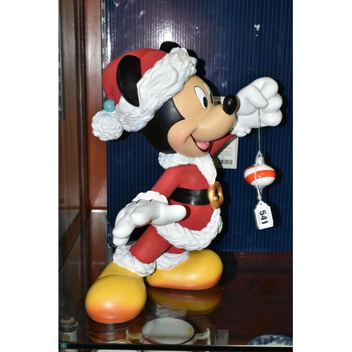 541 - A BOXED ENESCO DISNEY SHOWCASE COLLECTION 'SANTA MICKEY' FIGURE, model no 6009029, depicting Mickey ... 