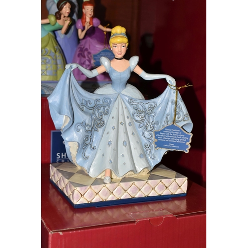 543 - THREE BOXED ENESCO DISNEY SHOWCASE COLLECTION CINDERELLA FIGURES, from Disney Traditions collection ... 