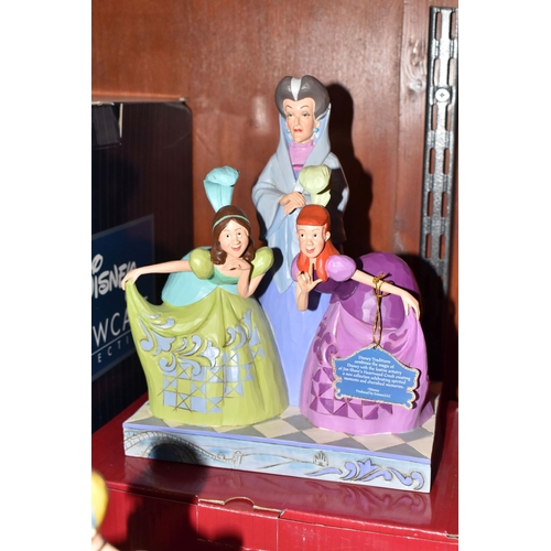 543 - THREE BOXED ENESCO DISNEY SHOWCASE COLLECTION CINDERELLA FIGURES, from Disney Traditions collection ... 