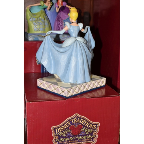 543 - THREE BOXED ENESCO DISNEY SHOWCASE COLLECTION CINDERELLA FIGURES, from Disney Traditions collection ... 