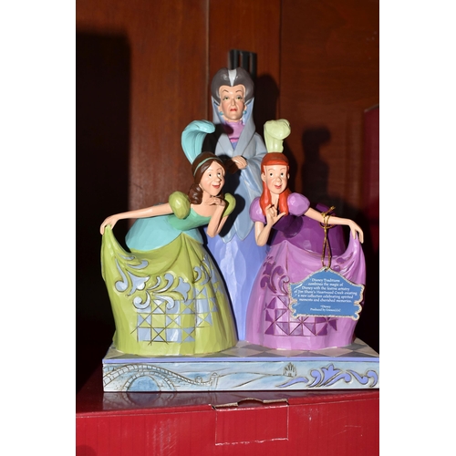 543 - THREE BOXED ENESCO DISNEY SHOWCASE COLLECTION CINDERELLA FIGURES, from Disney Traditions collection ... 