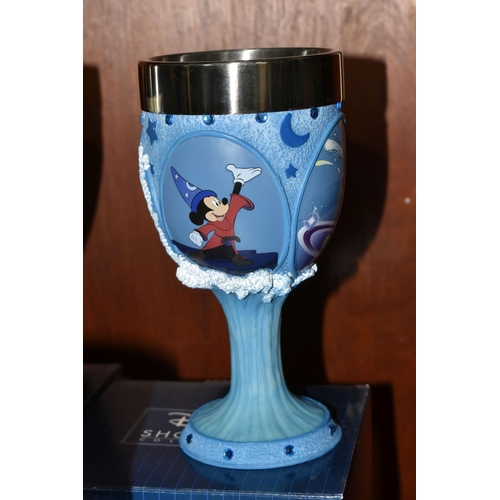 555 - FOUR BOXED ENESCO DISNEY SHOWCASE COLLECTION DECORATIVE CHALICES, comprising Cinderella 6007189, Nig... 