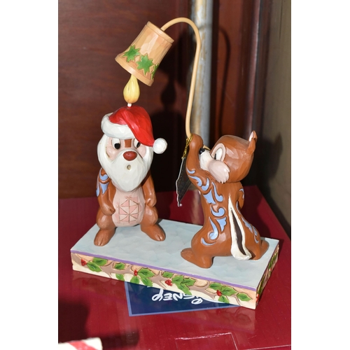 557 - FOUR BOXED ENESCO DISNEY SHOWCASE COLLECTION CHIP N' DALE FIGURES, from Disney Traditions collection... 