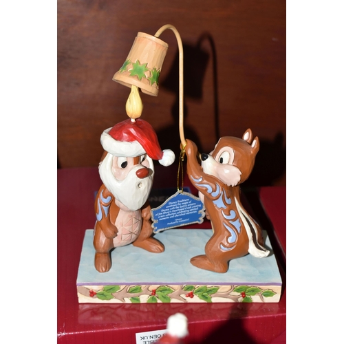 557 - FOUR BOXED ENESCO DISNEY SHOWCASE COLLECTION CHIP N' DALE FIGURES, from Disney Traditions collection... 