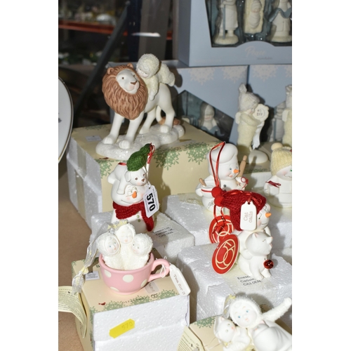 570 - A LARGE QUANTITY OF BOXED CHRISTMAS 'SNOW BABIES' FIGURINES AND TREE DECORATIONS, Department 56 by E... 