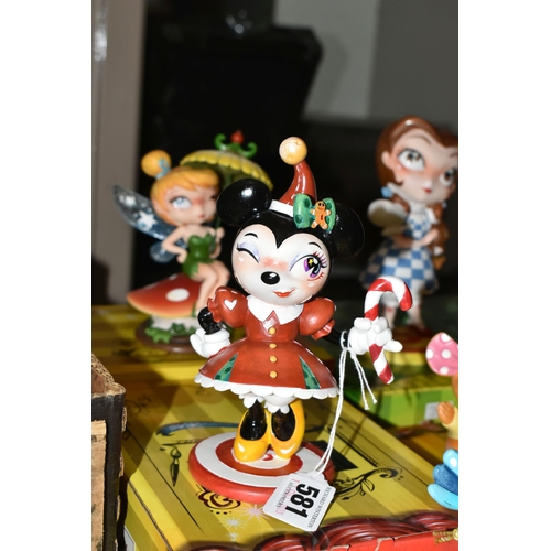 581 - TEN BOXED ENESCO-  DISNEY SHOWCASE COLLECTION 'THE WORLD OF MISS MINDY' FIGURINES, comprising 'Baby ... 