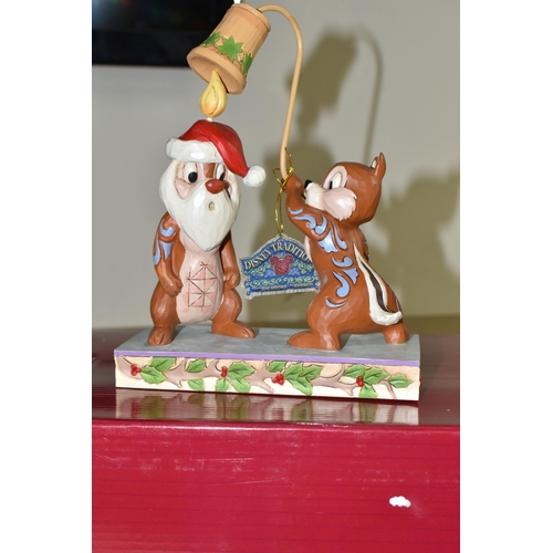 584 - FOUR BOXED DISNEY TRADITIONS CHRISTMAS SCULPTURES BY JIM SHORE, comprising two 'Snuff Said' depictin... 