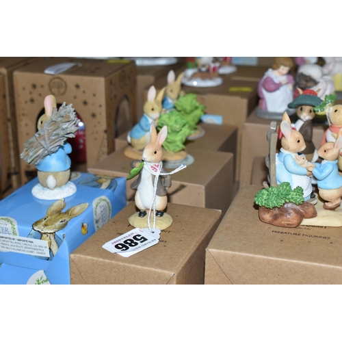 586 - TWENTY-ONE BOXED BEATRIX POTTER 'PETER RABBIT'  ORNAMENTS, comprising five Christmas baubles, a box ... 