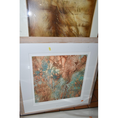 592 - LIMITED EDITION SIGNED PRINTS COMPRISING FREDERICK GORE R.A. (1913-2009) 'SUNFLOWERS', a signed limi... 