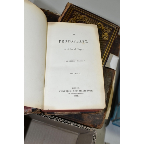 596 - ANTIQUARIAN RELIGIOUS BOOKS comprising Stackhouse's History of the Bible vol.1, circa 1740-1750, Coo... 