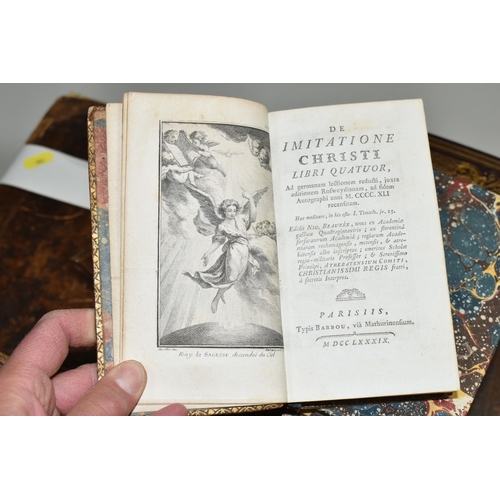 596 - ANTIQUARIAN RELIGIOUS BOOKS comprising Stackhouse's History of the Bible vol.1, circa 1740-1750, Coo... 