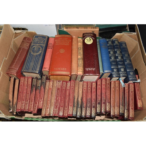 607 - THREE BOXES OF VINTAGE BOOKS, to include reprints of classic literature - The Adventures of Tom Sawy... 