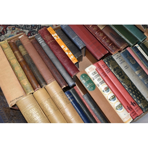 607 - THREE BOXES OF VINTAGE BOOKS, to include reprints of classic literature - The Adventures of Tom Sawy... 