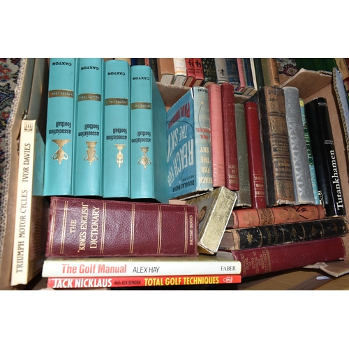 607 - THREE BOXES OF VINTAGE BOOKS, to include reprints of classic literature - The Adventures of Tom Sawy... 