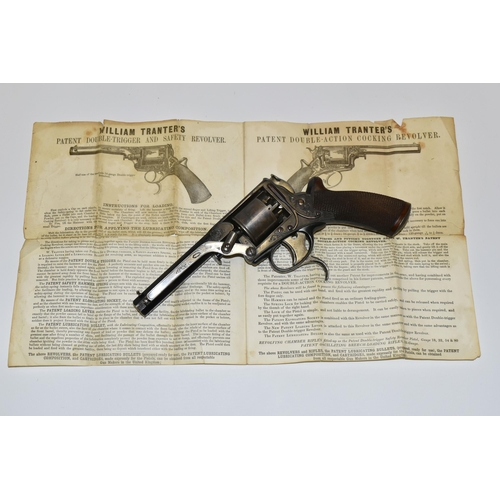 282 - A FINE CASED ANTIQUE 80-BORE PERCUSSION TRANTER PATENT THIRD MODEL REVOLVER No. 145237, circa 1860, ... 