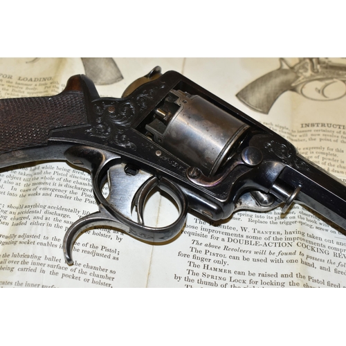 282 - A FINE CASED ANTIQUE 80-BORE PERCUSSION TRANTER PATENT THIRD MODEL REVOLVER No. 145237, circa 1860, ... 