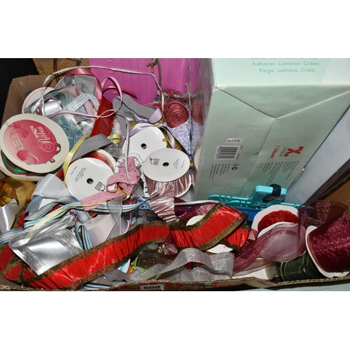 609 - FOUR BOXES OF CRAFT WORK TOOLS AND EQUIPMENT, to include a Todo multi-functional hot die cutting, em... 