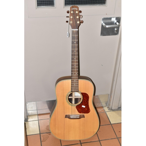 610 - A WALDEN 'NATURA' CLASSICAL GUITAR, model number 048645, paper label inside, solid spruce top, gold ... 