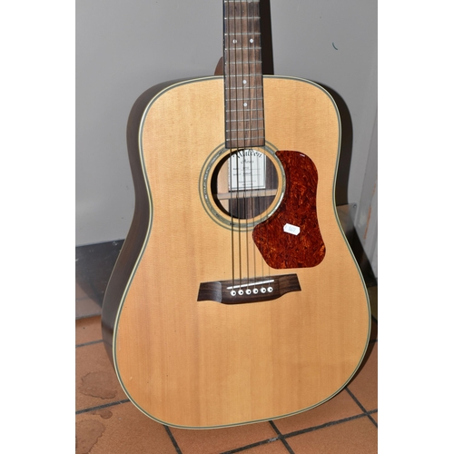 610 - A WALDEN 'NATURA' CLASSICAL GUITAR, model number 048645, paper label inside, solid spruce top, gold ... 