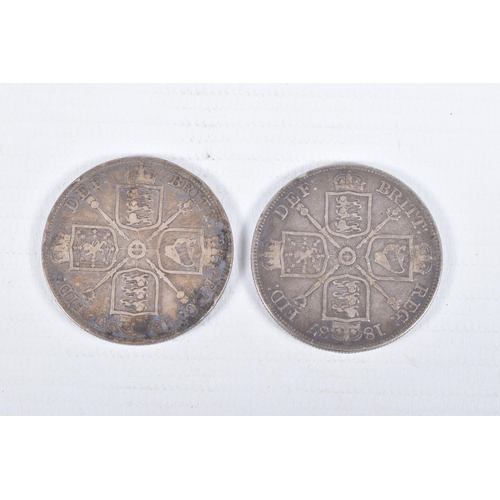 102 - A PAIR 1887 AND 1890 DOUBLE FLORINS