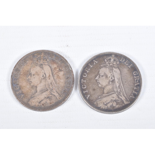 102 - A PAIR 1887 AND 1890 DOUBLE FLORINS