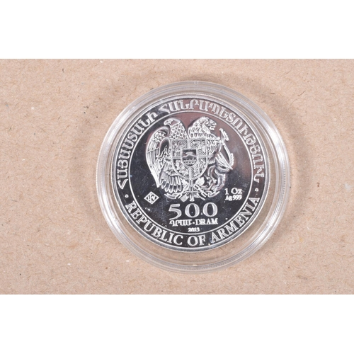 45 - THREE COINS, to include a commemorative 2 pound coin, for year of the rat 2020, a Liberty 1994 one d... 