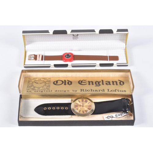 50 - TWO WRIST WATCHES, the first a 'Orla Kiely' floral wrist watch, the second a 'Old England by Richard... 