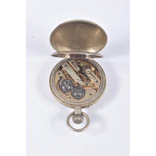 71 - THREE OPEN FACE POCKET WATCHES, three white metal open face pocket watches, two with Roman numerals ... 