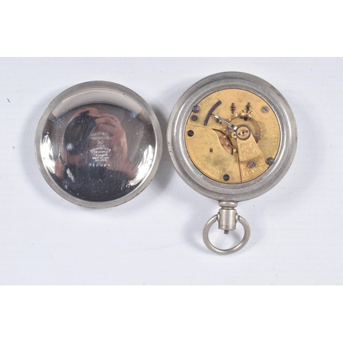 72 - TWO OPEN FACE 'ELGIN' POCKET WATCHES, both manual wind, round white dials with Roman numerals, each ... 