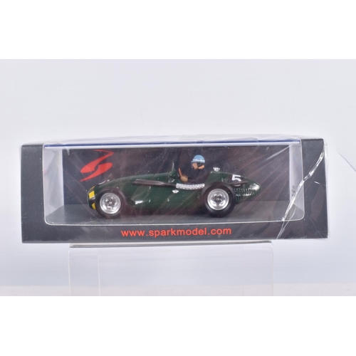 107 - SEVEN BOXED SPARK MODEL MINIMAX MODEL VEHICLES, the first is a Connaught A German GP 1953, Roy Salva... 