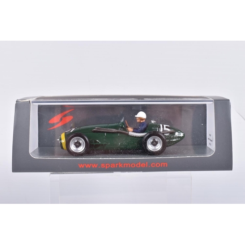 107 - SEVEN BOXED SPARK MODEL MINIMAX MODEL VEHICLES, the first is a Connaught A German GP 1953, Roy Salva... 