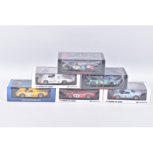 108 - SIX BOXED SPARK MODEL MINIMAX VEHICLES, the first is a Porsche 917 LH 24H Le Mans 1971, Larrousse - ... 