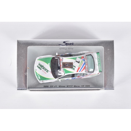 111 - FIVE BOXED SPARK MODEL MINIMAX VEHICLES, the first is a BMW 320 Si no1 WTCC 2007, Andy Priaulx, numb... 