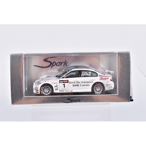 111 - FIVE BOXED SPARK MODEL MINIMAX VEHICLES, the first is a BMW 320 Si no1 WTCC 2007, Andy Priaulx, numb... 