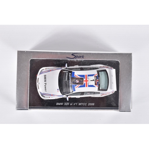 111 - FIVE BOXED SPARK MODEL MINIMAX VEHICLES, the first is a BMW 320 Si no1 WTCC 2007, Andy Priaulx, numb... 