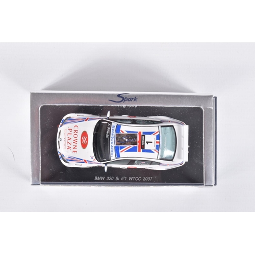 111 - FIVE BOXED SPARK MODEL MINIMAX VEHICLES, the first is a BMW 320 Si no1 WTCC 2007, Andy Priaulx, numb... 