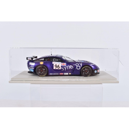 113 - FIVE BOXED SPARK MODEL MINIMAX VEHICLES, the first is a TVR Tuscan 400R no96 Le Mans 2004, L. Tomlin... 