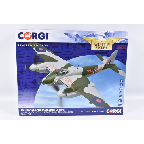 114 - A BOXED LIMITED EDITION CORGI AVIATION ARCHIVE DEHAVILLAND MOSQUITO FBVI 1:32 SCALE DIECAST MODEL AI... 