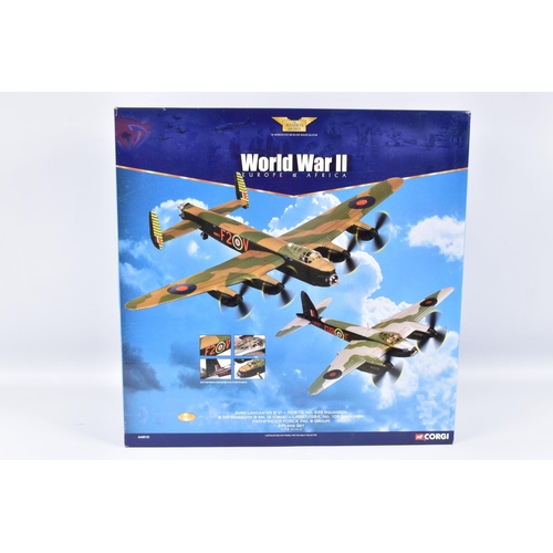 115 - A BOXED LIMITED EDITION CORGI AVIATION ARCHIVE WORLD WAR II EUROPE AND AFRICA TWO PLANE SET 1:72 SCA... 